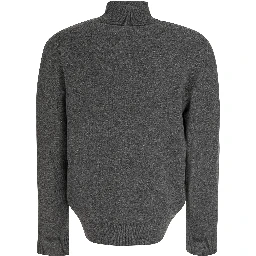 Cashmere sweater with half zipper