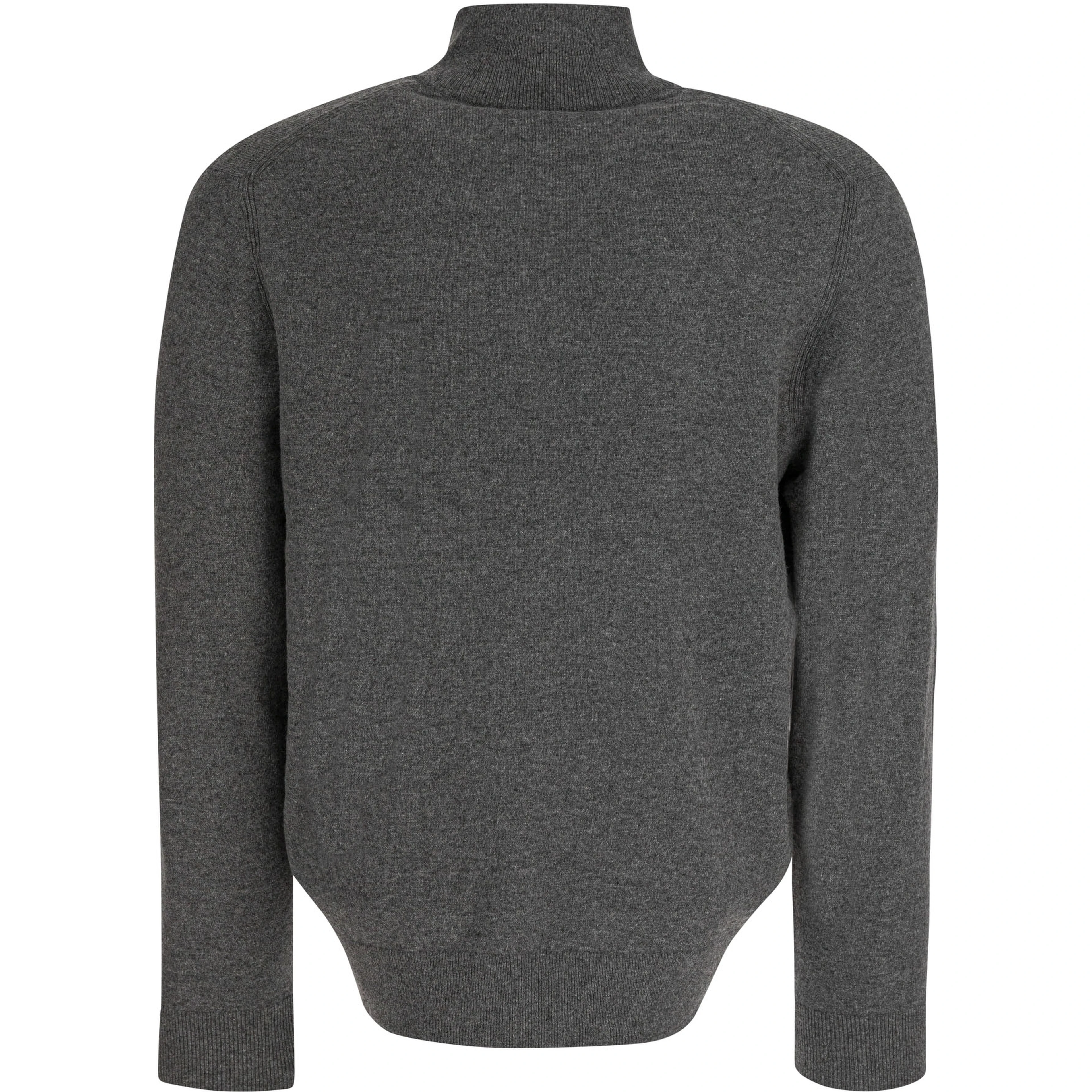 Cashmere sweater with half zipper