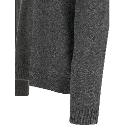 Cashmere sweater with half zipper