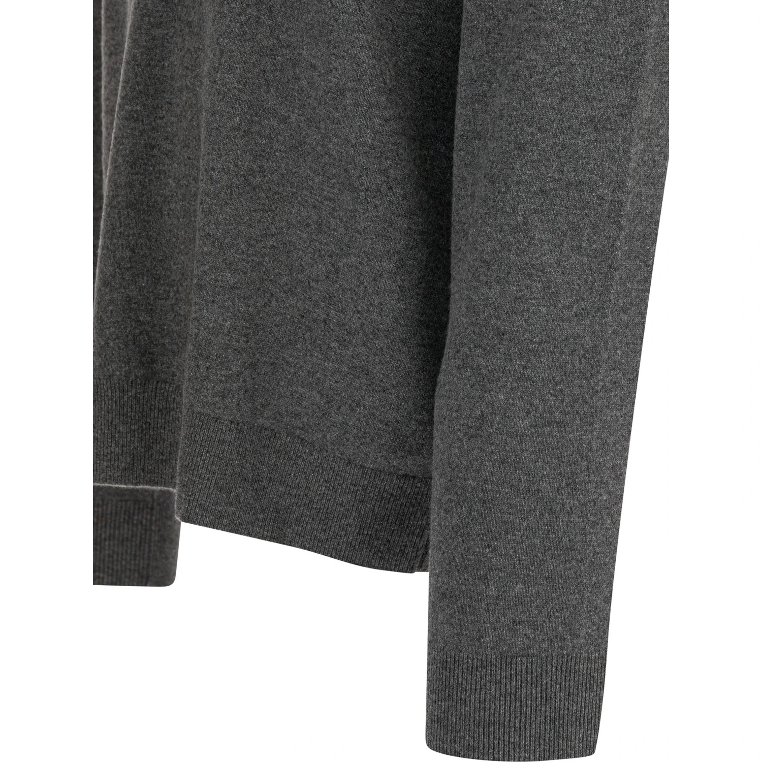 Cashmere sweater with half zipper