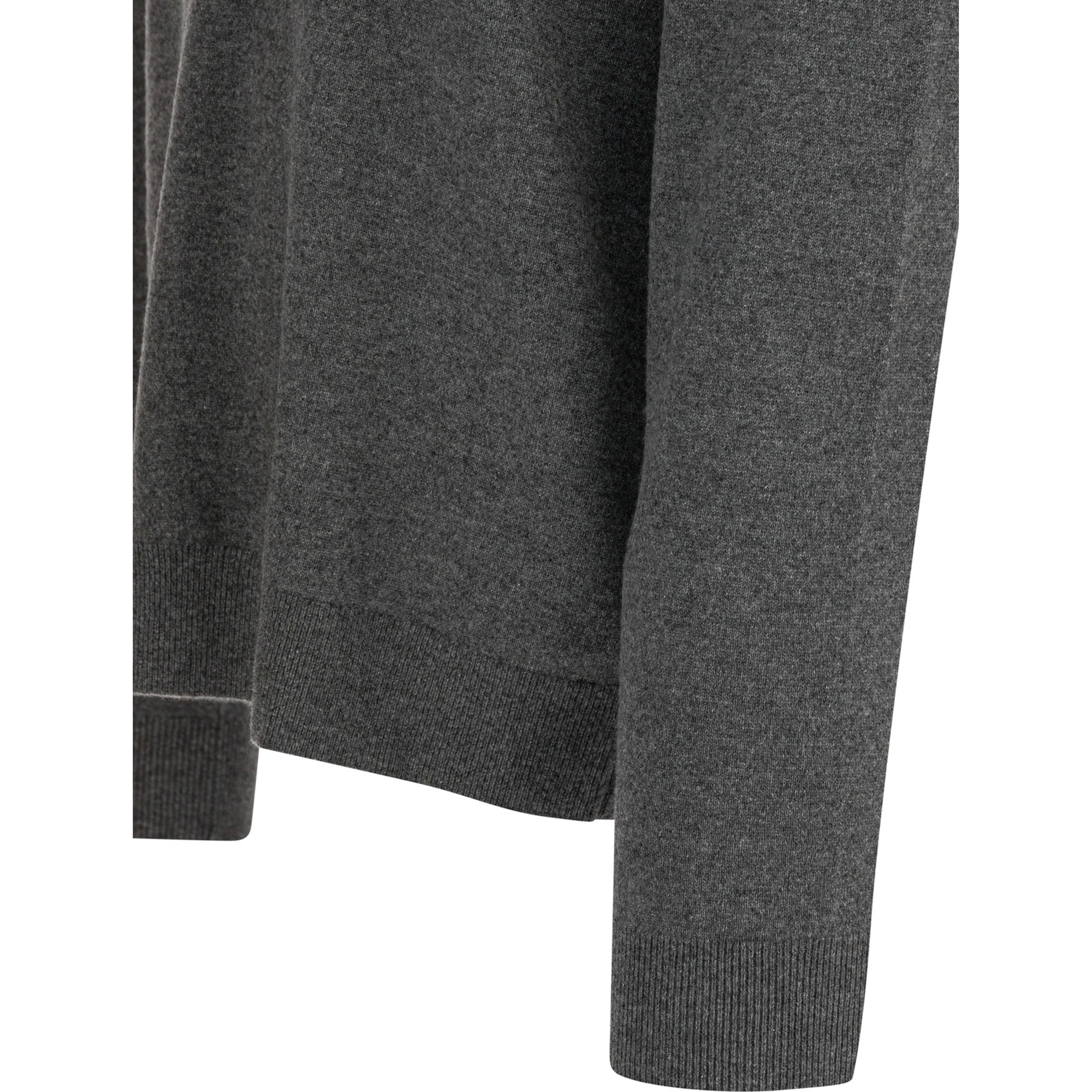 Cashmere sweater with half zipper
