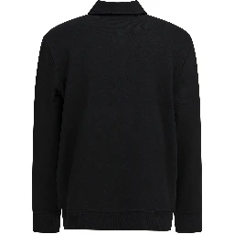 Cotton blend zippered polo shirt
