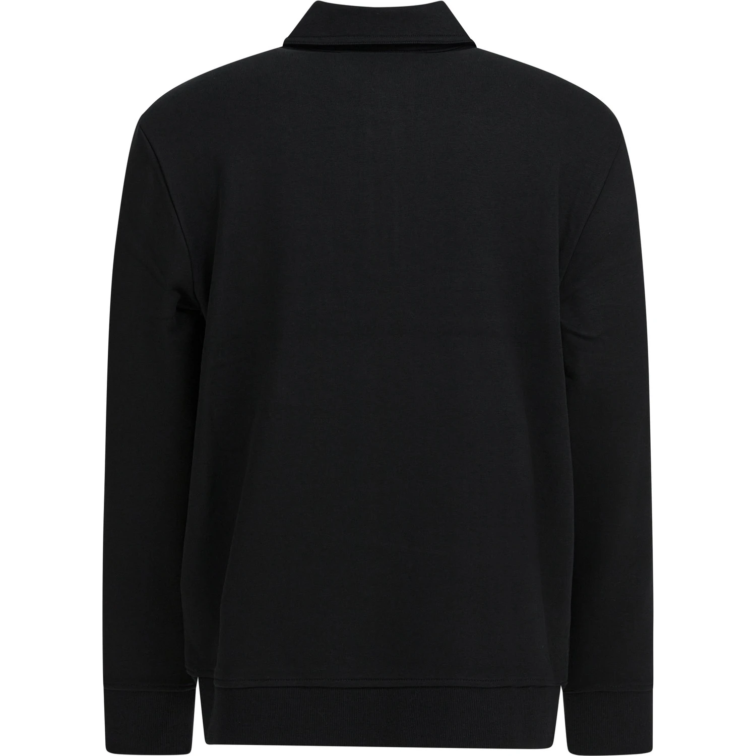Cotton blend zippered polo shirt