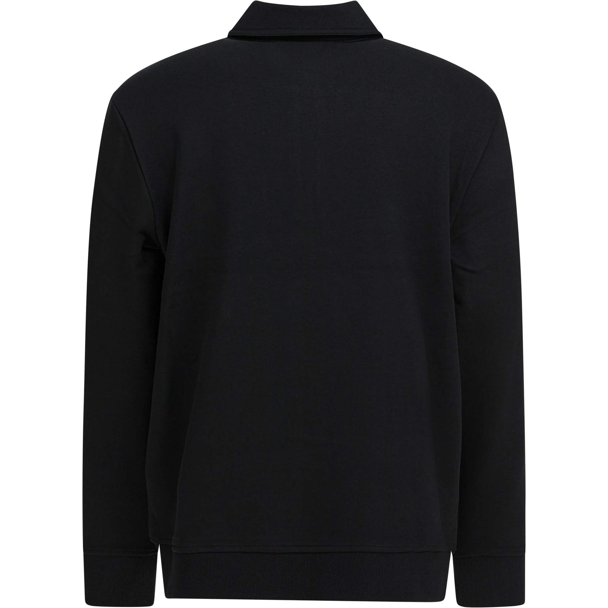 Cotton blend zippered polo shirt