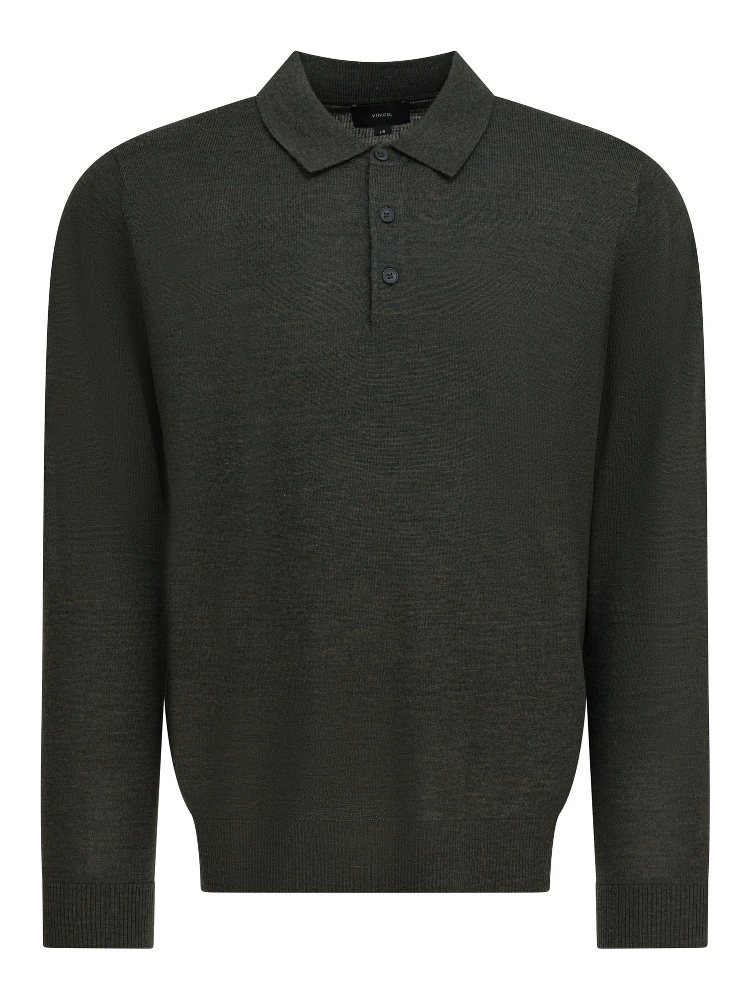 Merino wool polo shirt