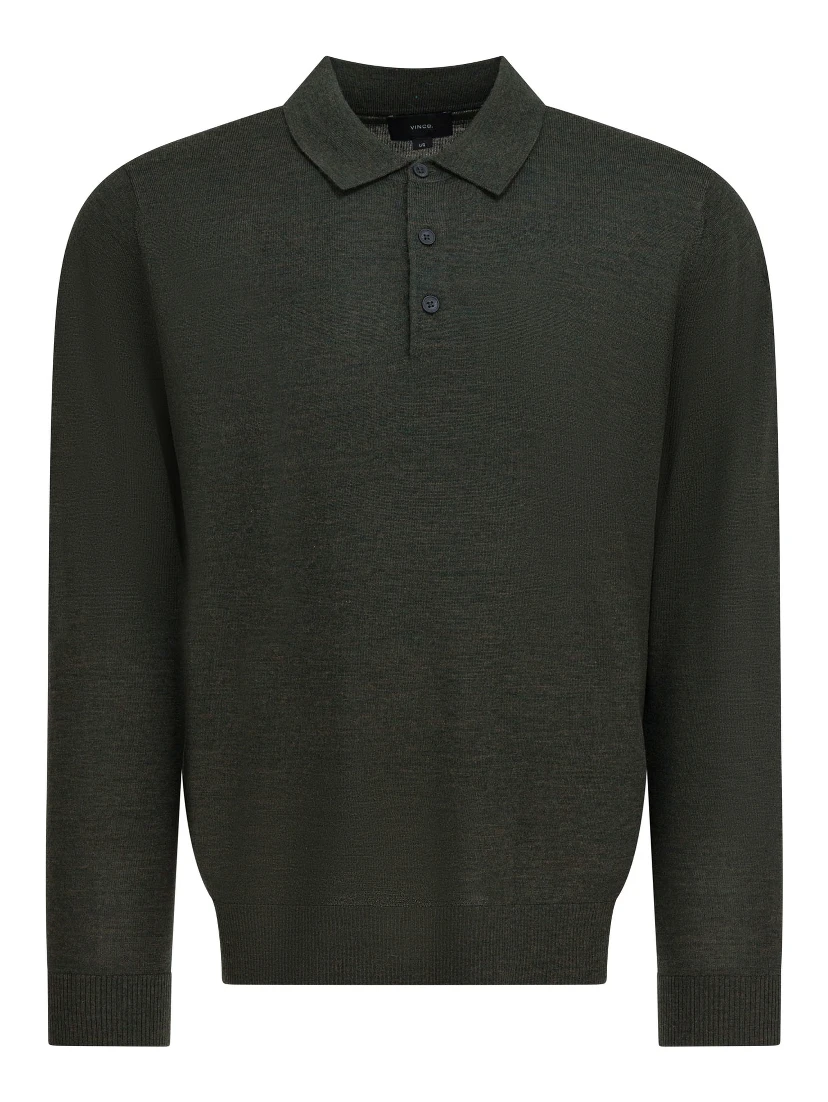Merino wool polo shirt