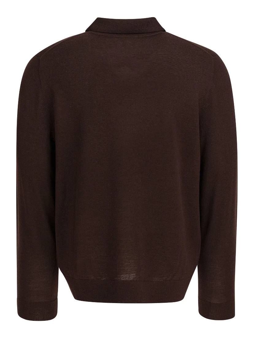 Merino wool polo shirt