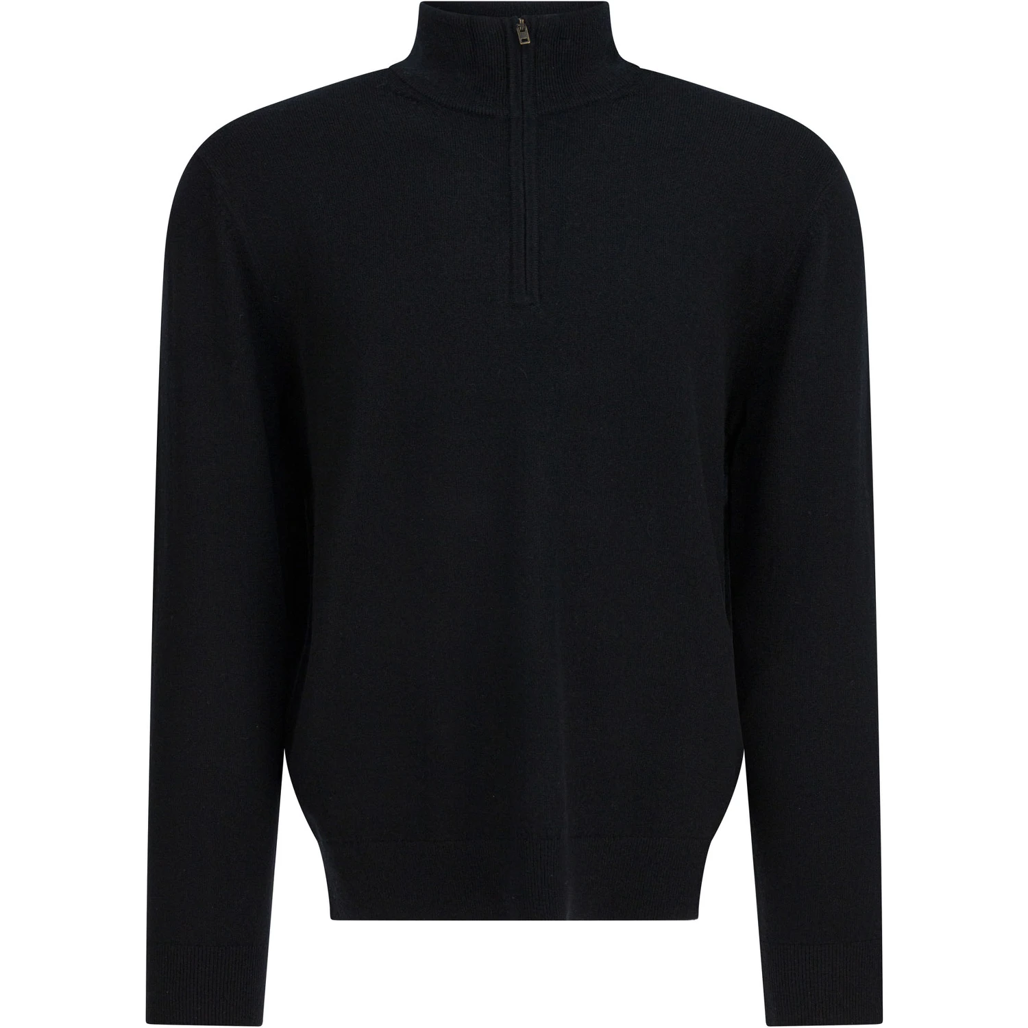Cashmere sweater with half zipper