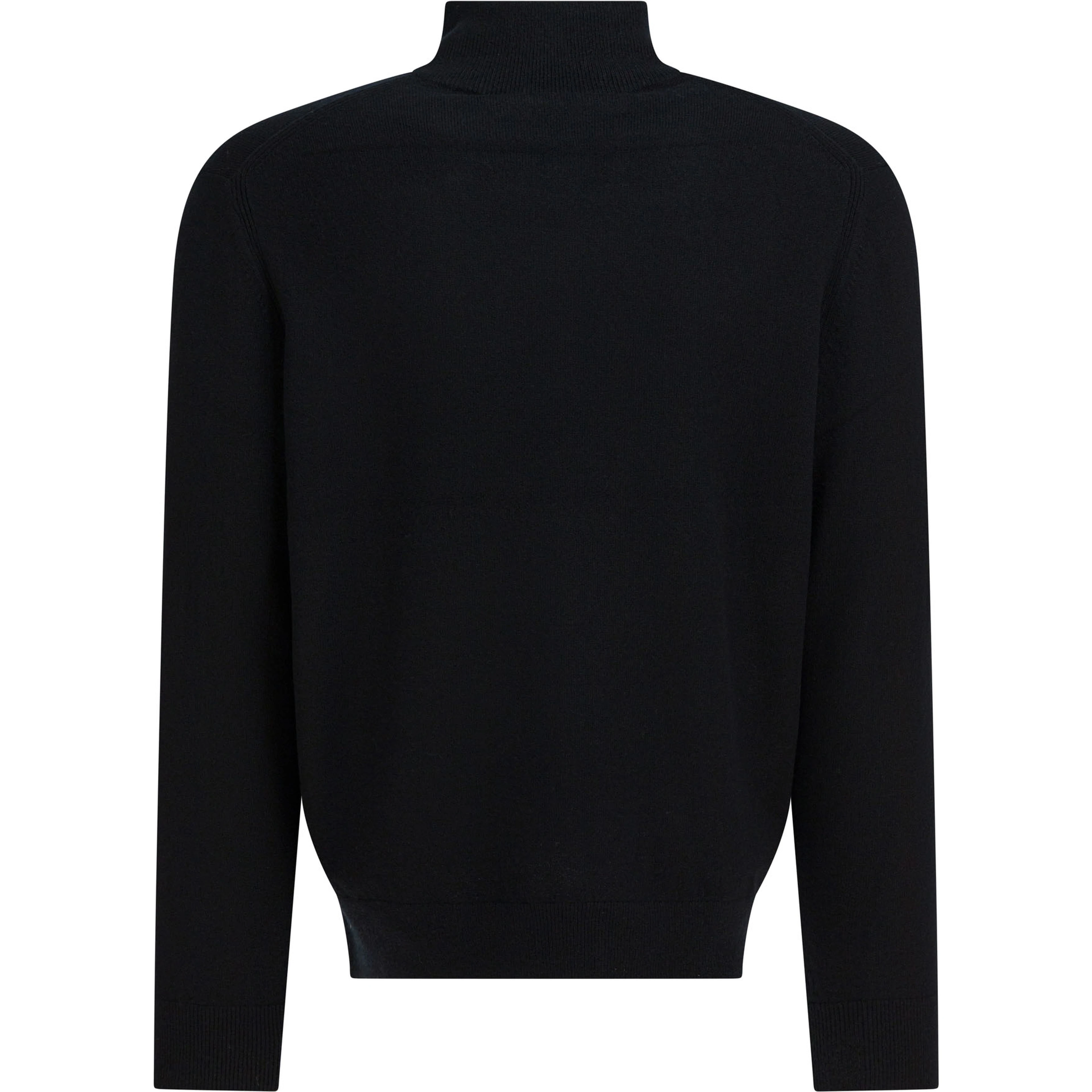 Cashmere sweater with half zipper