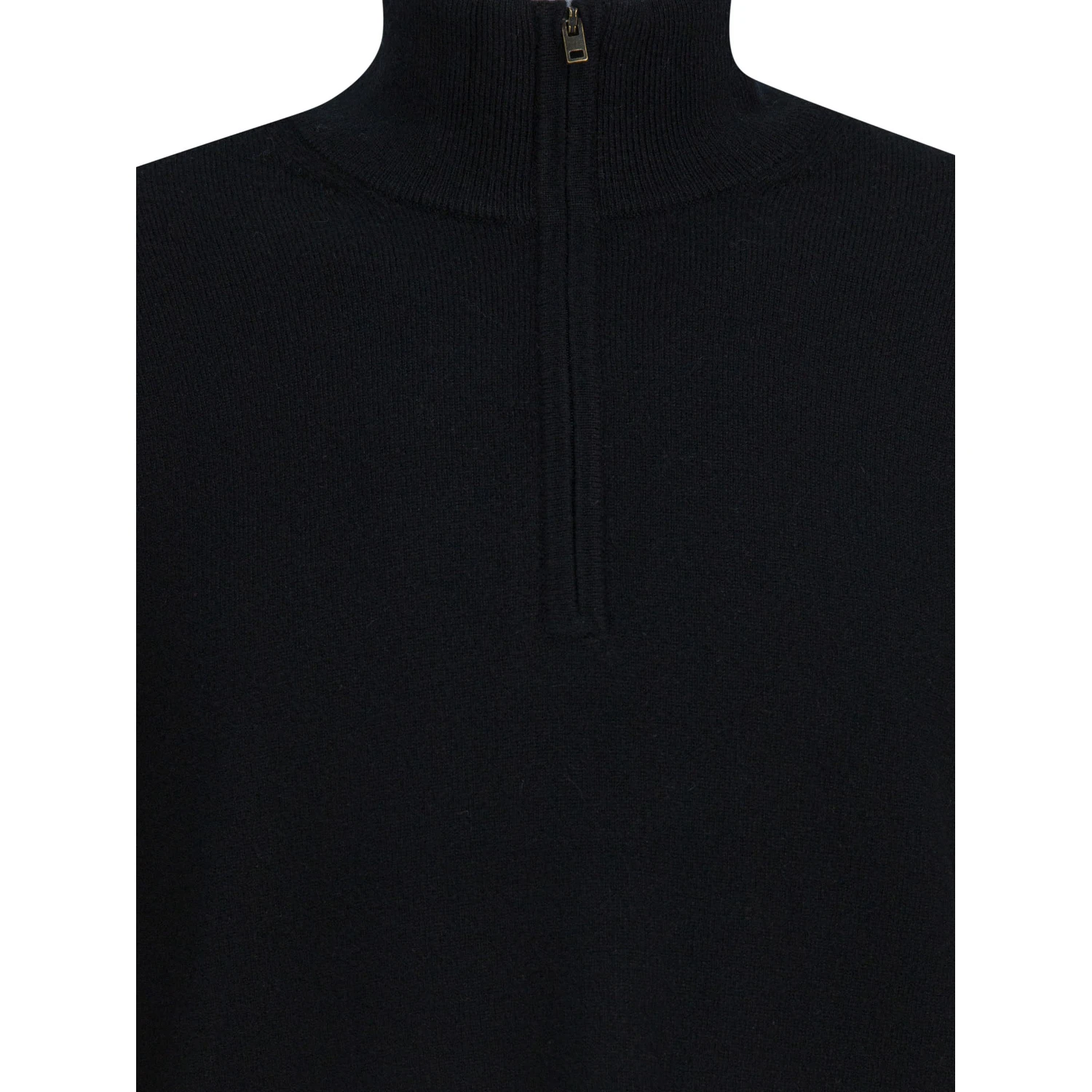 Cashmere sweater with half zipper