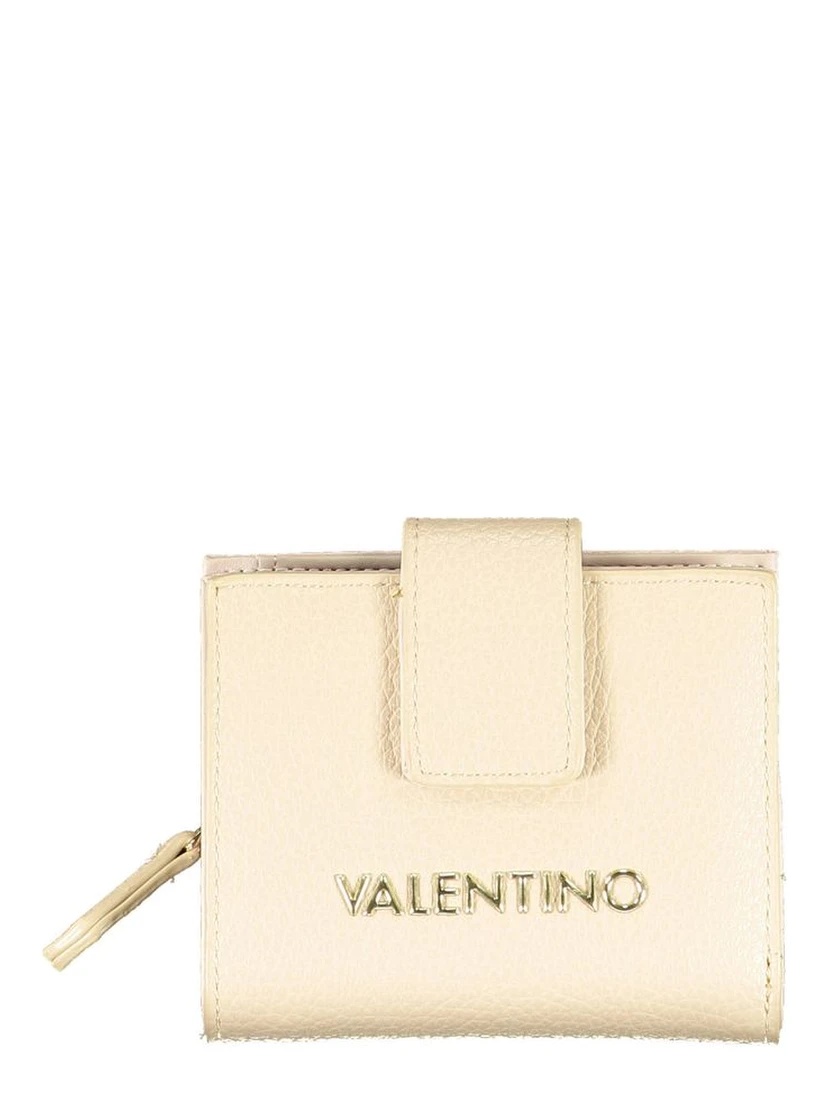 Beige Polyurethane Women Wallet