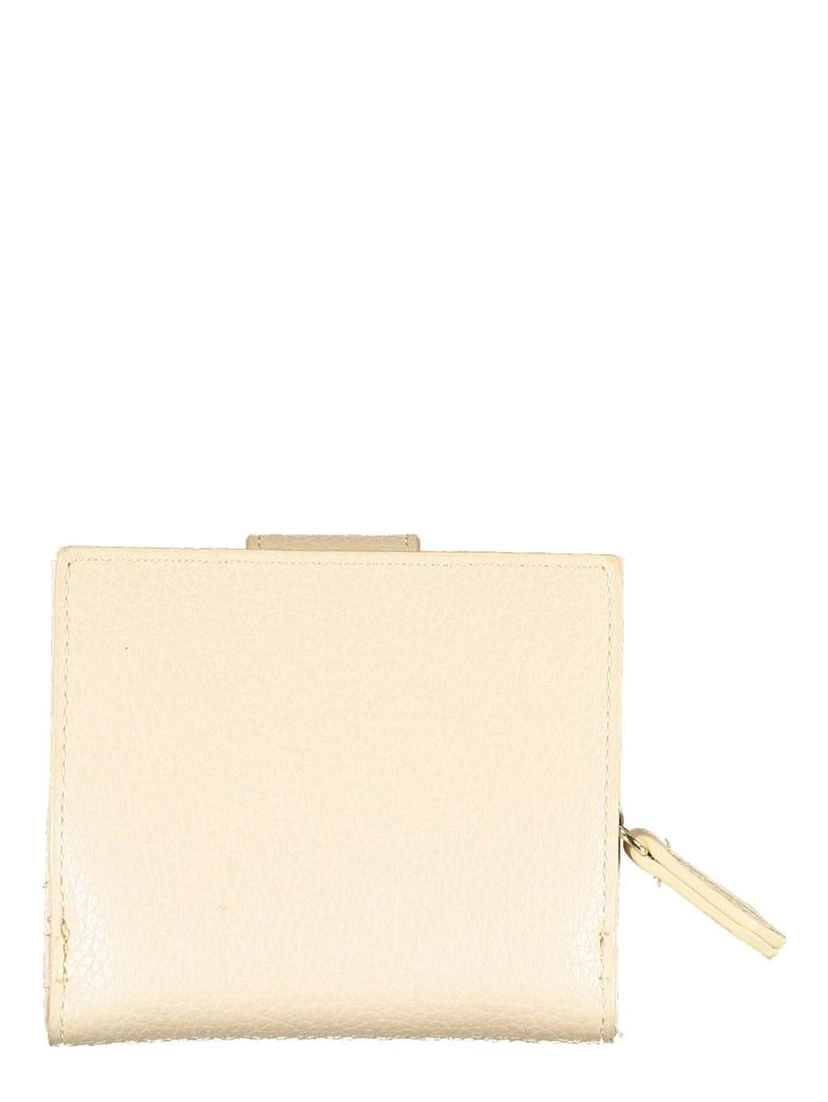 Beige Polyurethane Women Wallet