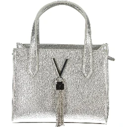 Gray Polyethylene Women Handbag