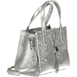 Gray Polyethylene Women Handbag