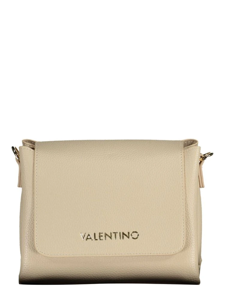 Beige Polyurethane Women Handbag