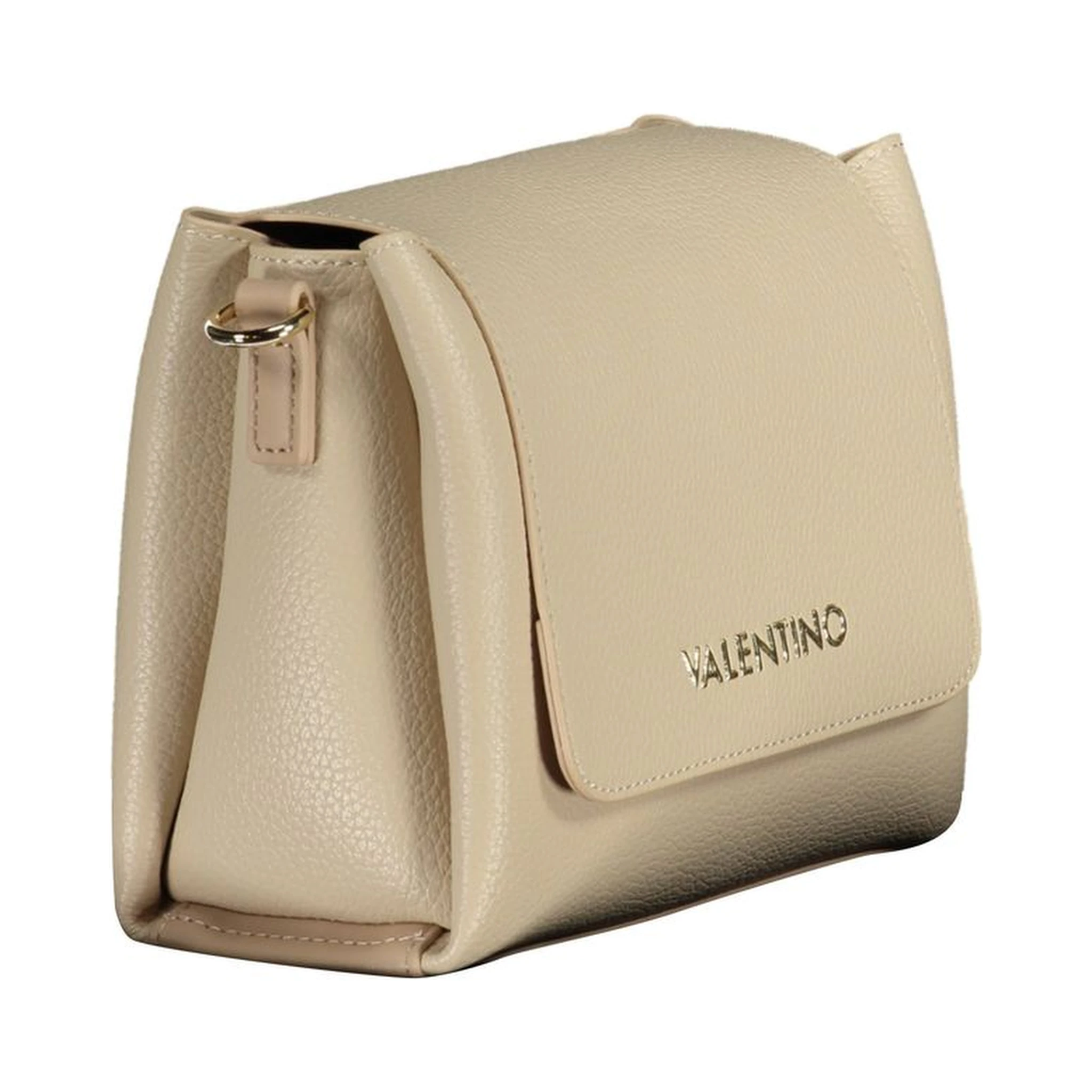 Beige Polyurethane Women Handbag