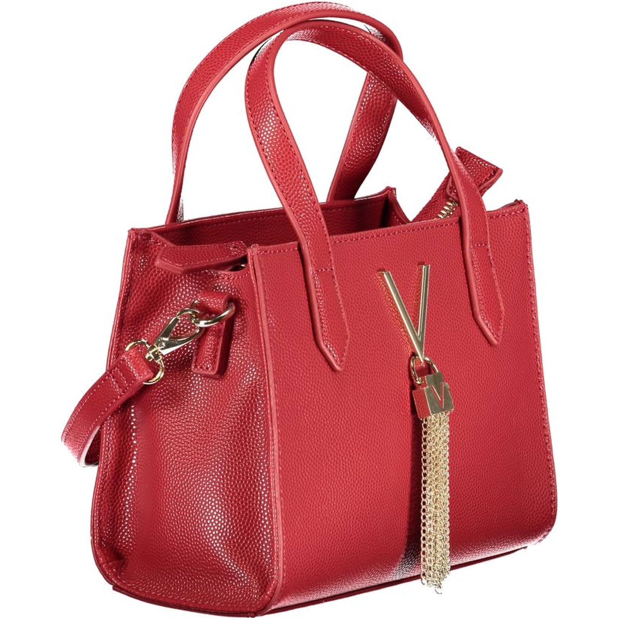 Red Polyethylene Women Handbag