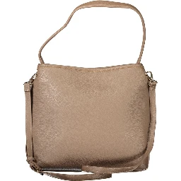 Brown Polyethylene Women Handbag