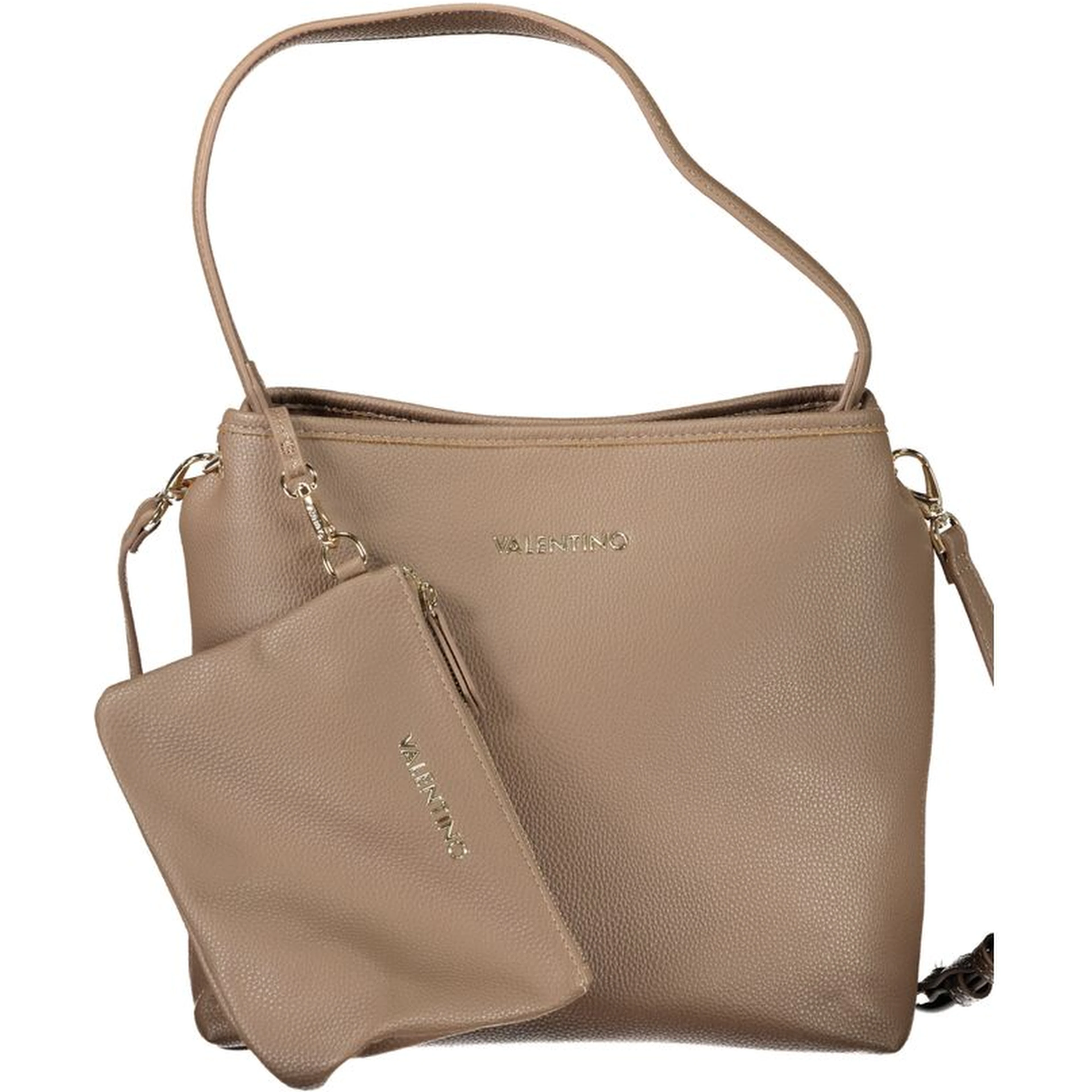 Brown Polyethylene Women Handbag