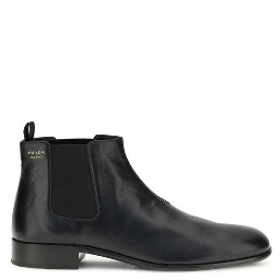 Black Goatskin Ankle Boots
