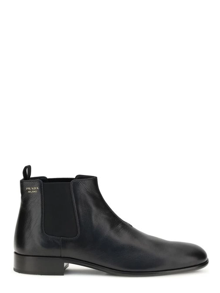 Black Goatskin Ankle Boots