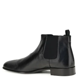 Black Goatskin Ankle Boots