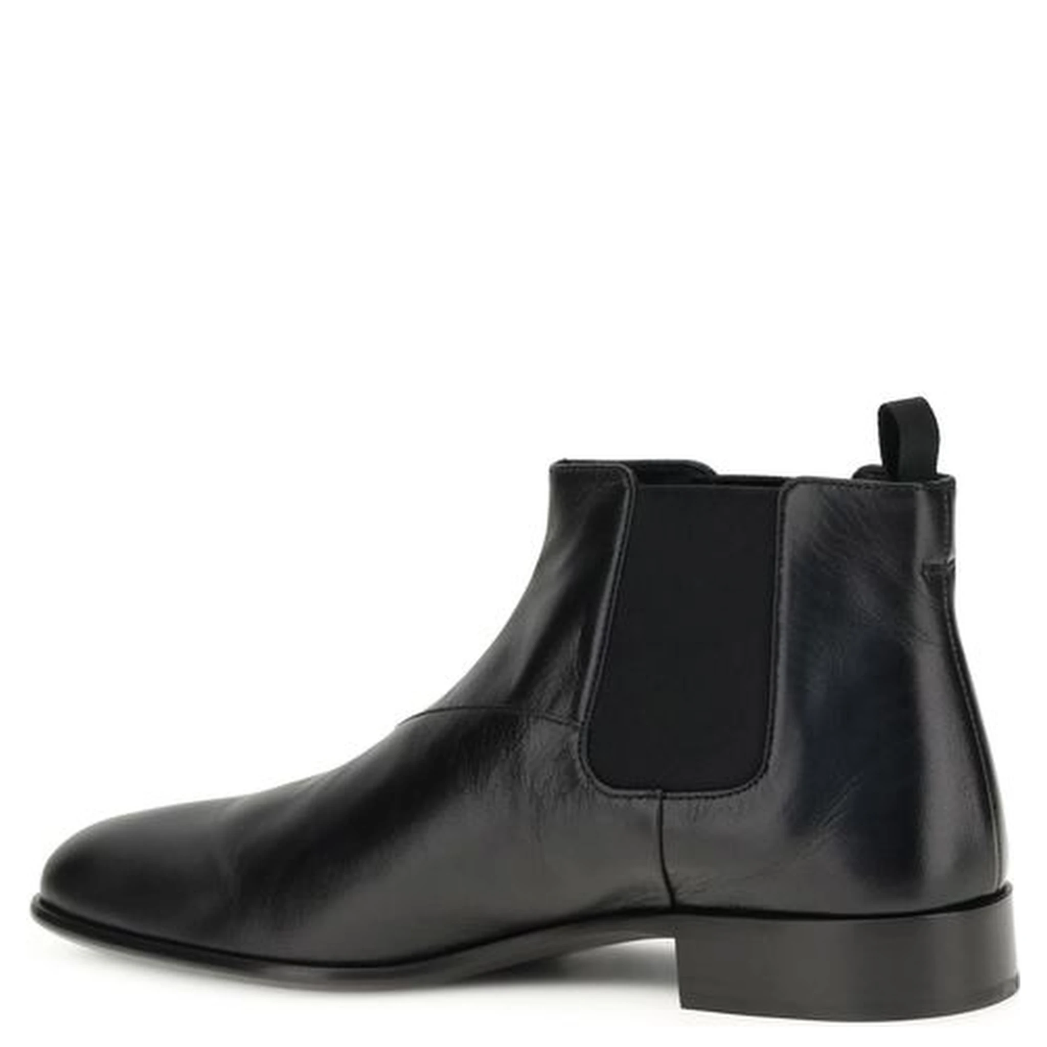 Black Goatskin Ankle Boots