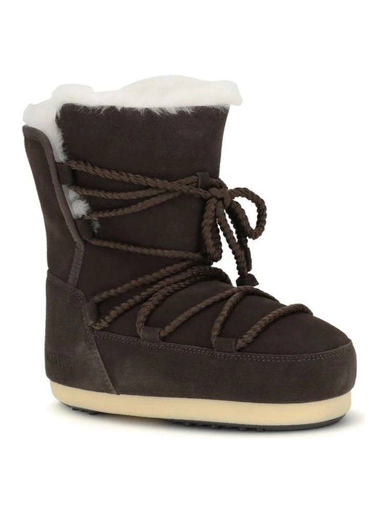 Brown Leather Lace-Up Boots alternative