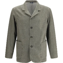 Green Fleece Wool Coat