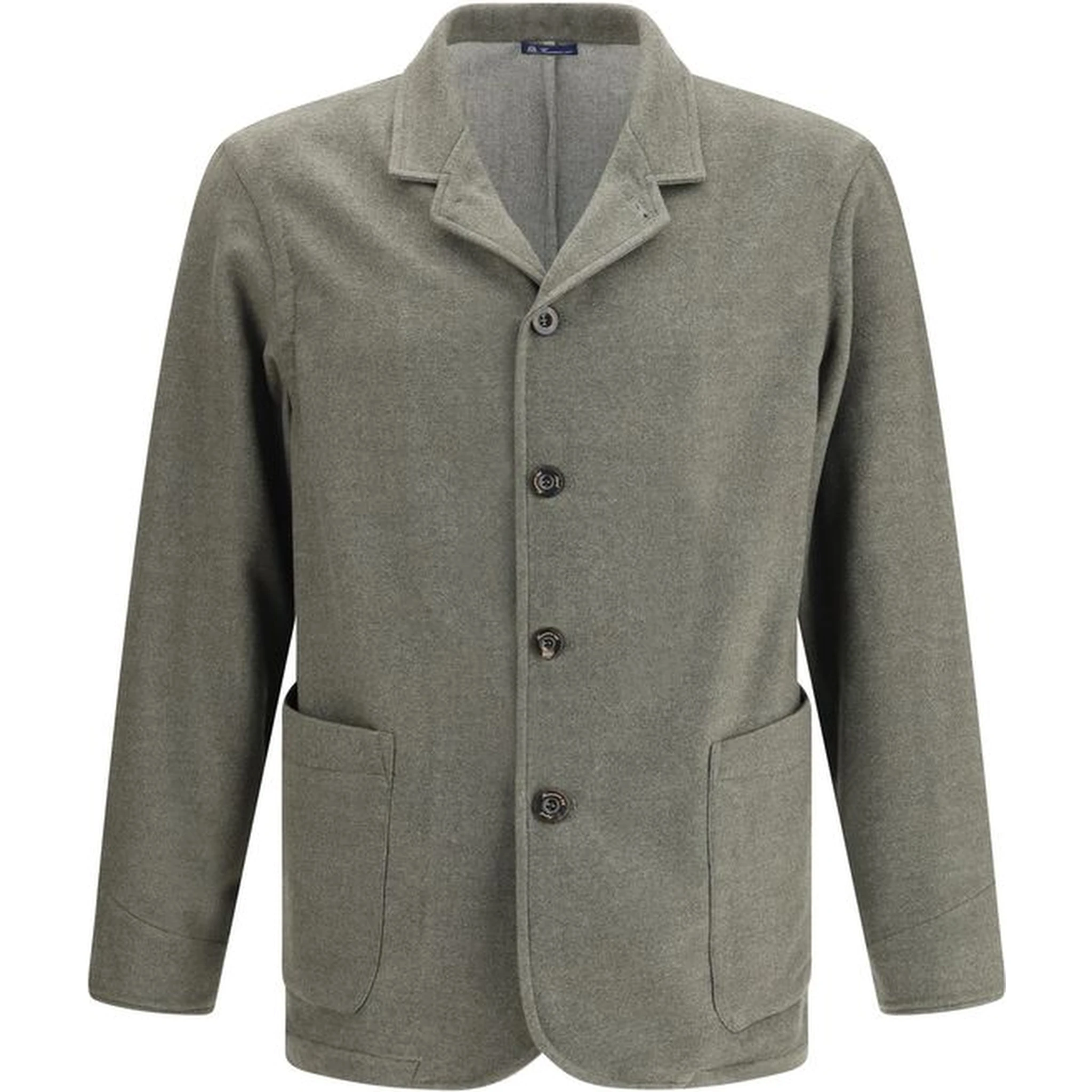 Green Fleece Wool Coat