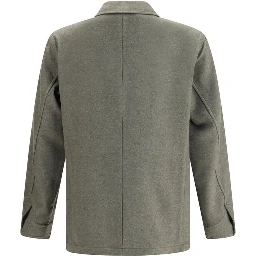 Green Fleece Wool Coat