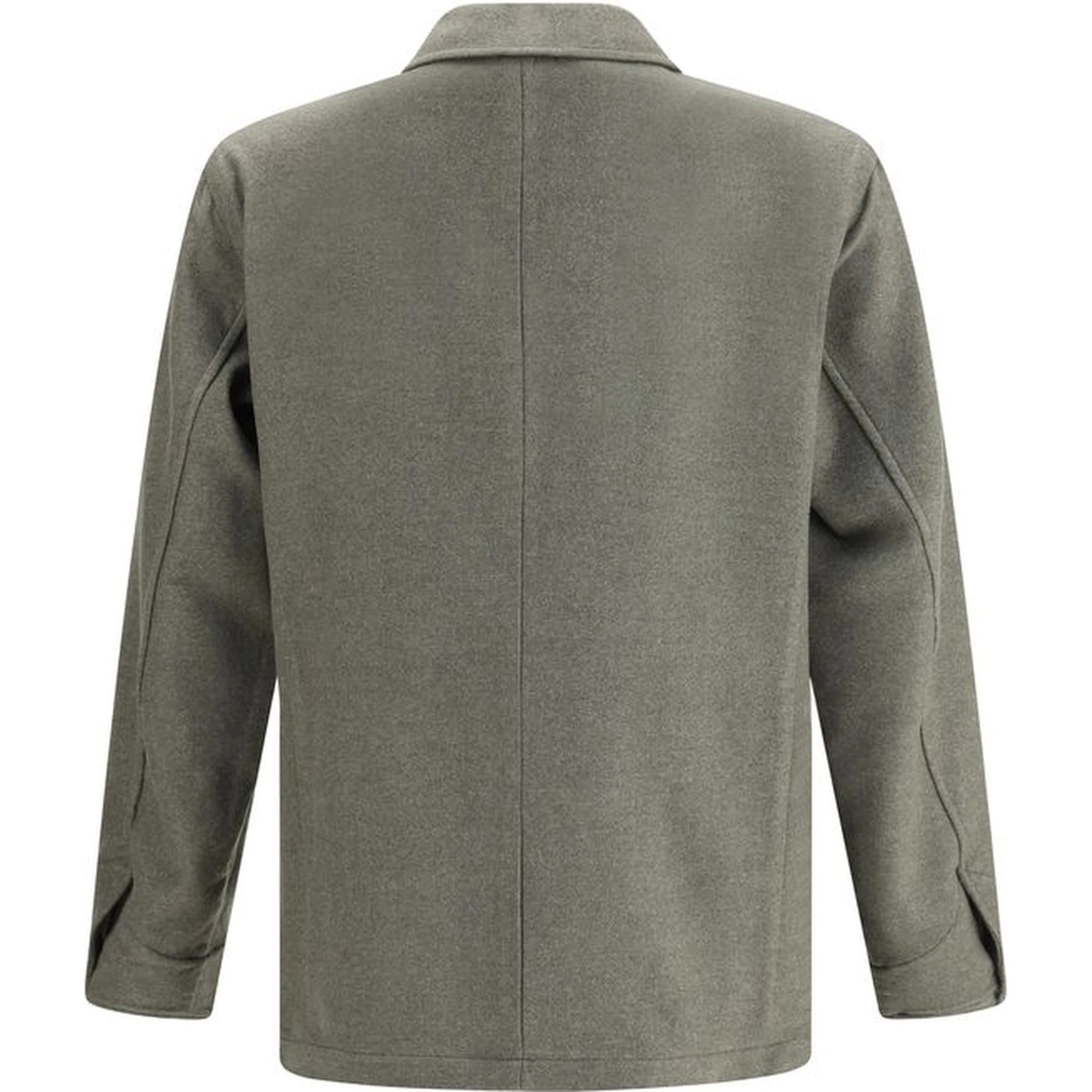 Green Fleece Wool Coat