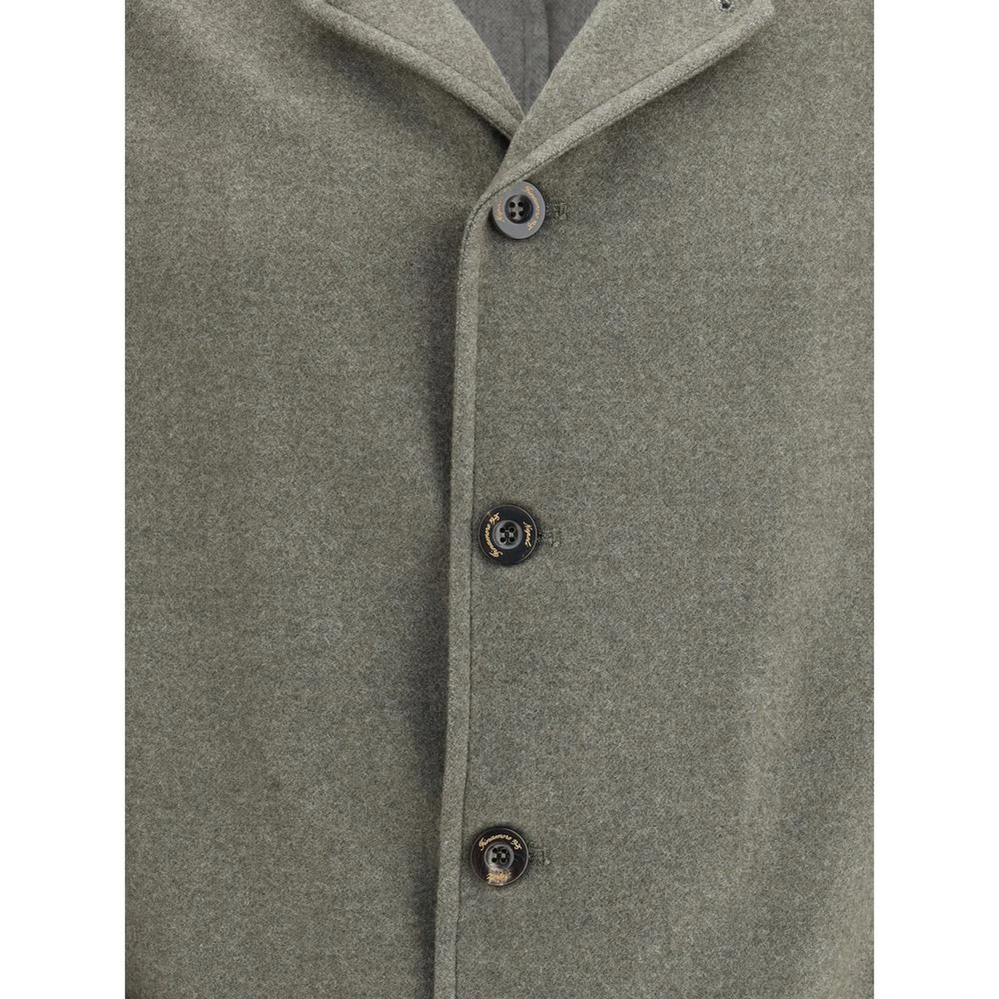 Green Fleece Wool Coat