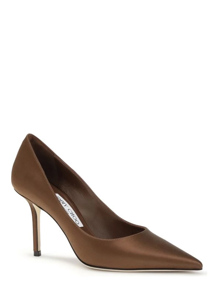 Brown Silk High Heel Pumps alternative