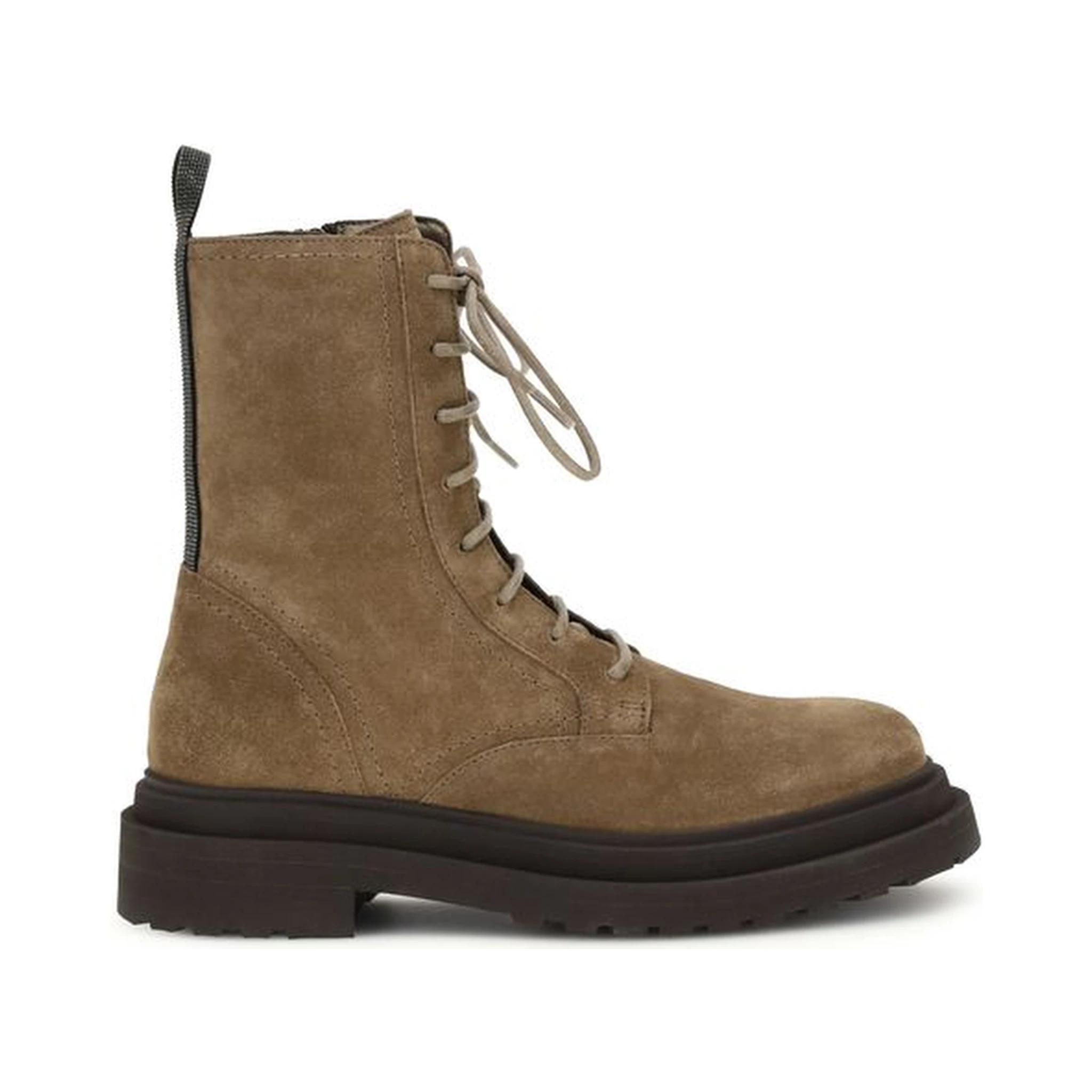 Brown Calf Leather Bos Taurus Lace-Up Boots