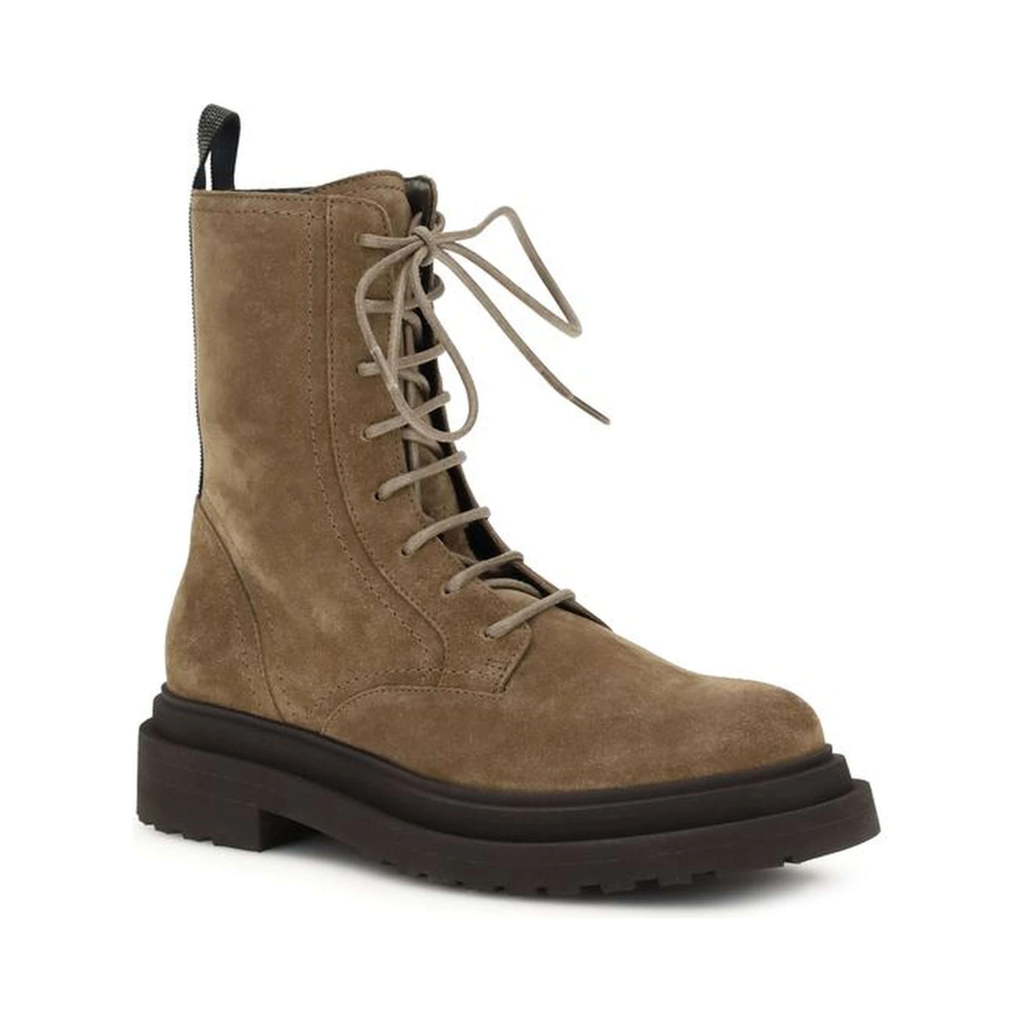 Brown Calf Leather Bos Taurus Lace-Up Boots