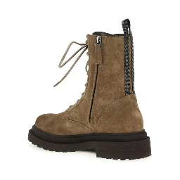 Brown Calf Leather Bos Taurus Lace-Up Boots