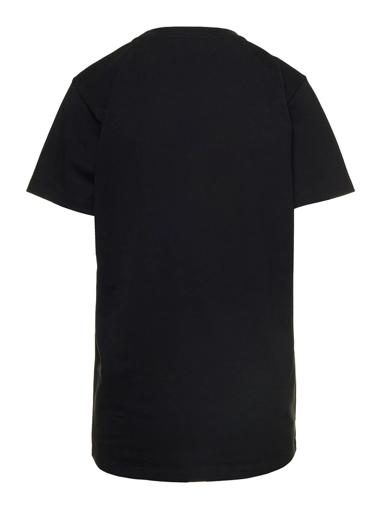 تيشيرت أسود برقبة دائرية مطرز بشعار العلامة التجارية، مصنوع من القطن، للنساء من إيزابيل ماران إيتوال alternative