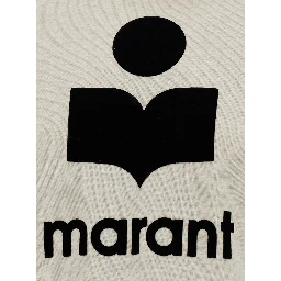 White Hoodie with Tonal Logo Print in Cotton Blend Woman