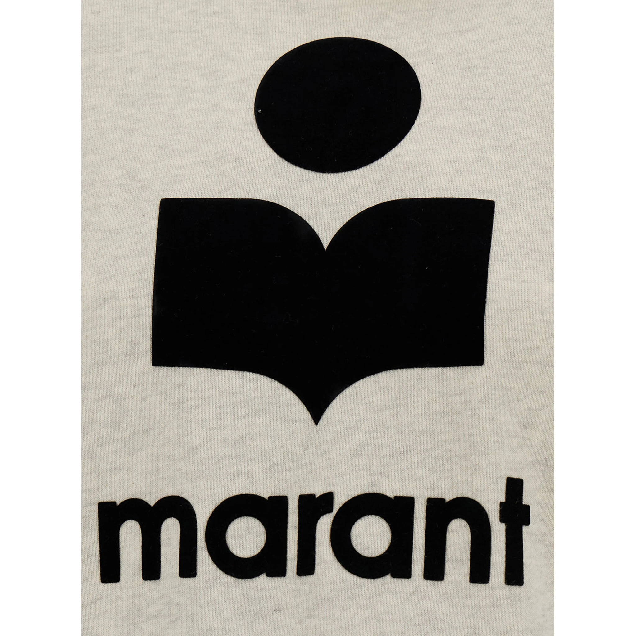 White Hoodie with Tonal Logo Print in Cotton Blend Woman