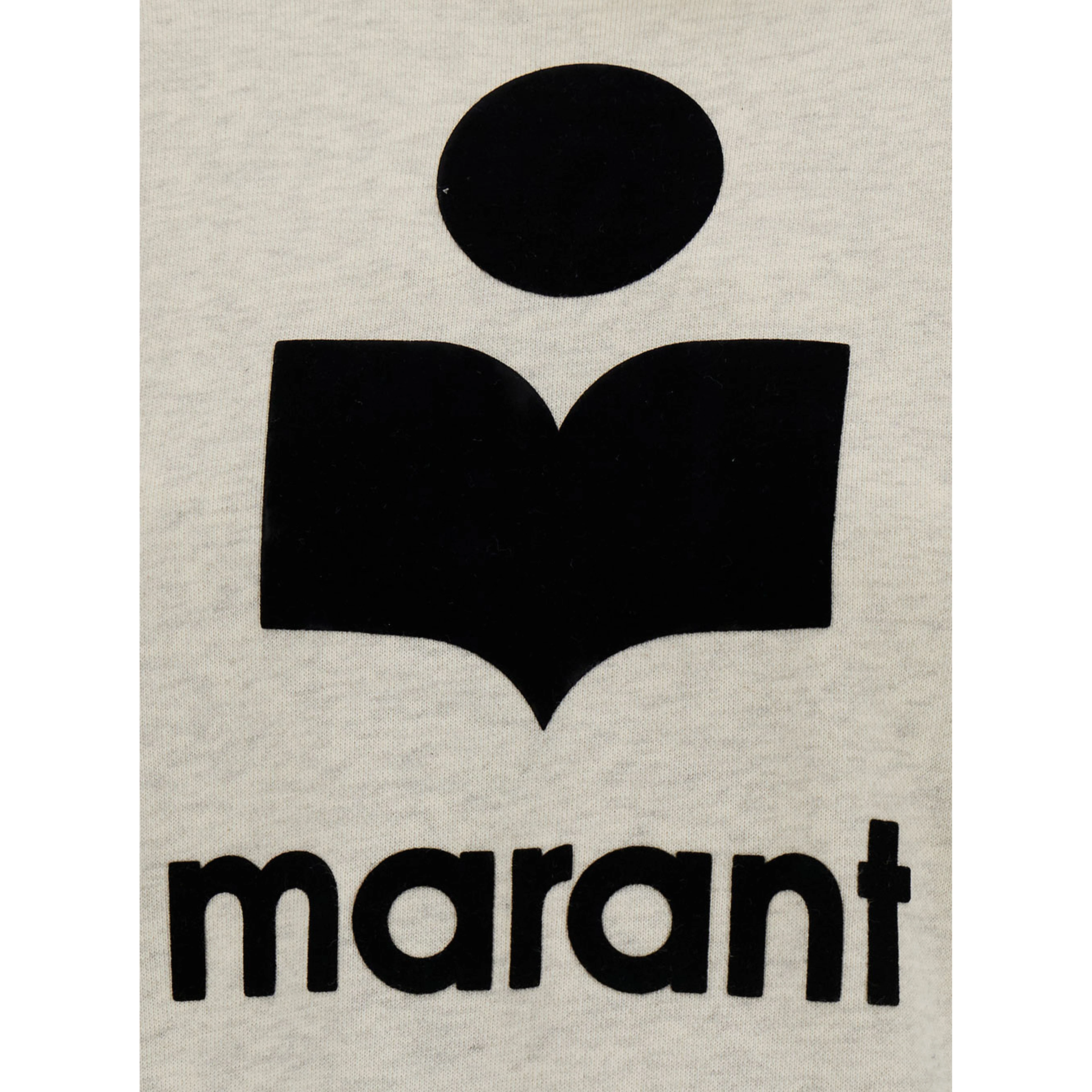 White Hoodie with Tonal Logo Print in Cotton Blend Woman