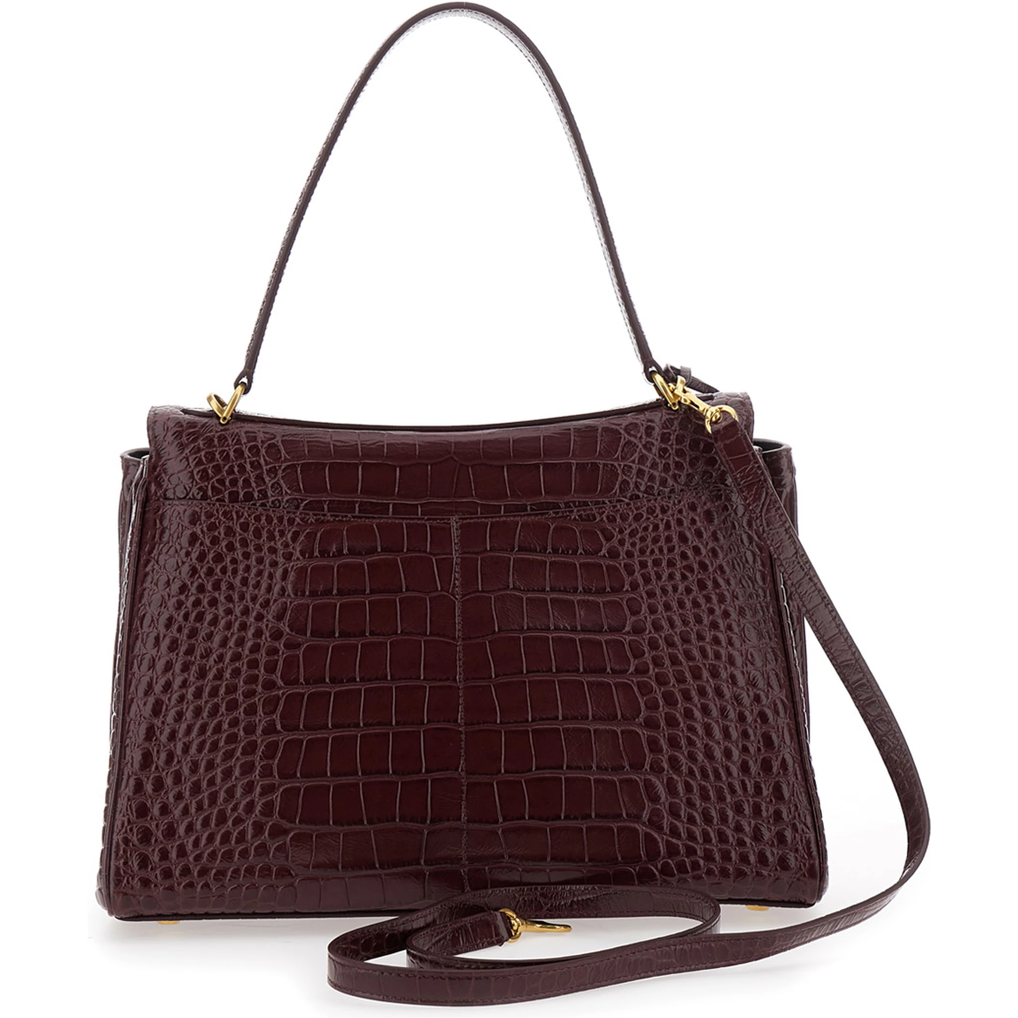Rodeo Bordeaux Handbag with Removable Shoulder Strap in Leather Woman