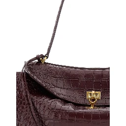 Rodeo Bordeaux Handbag with Removable Shoulder Strap in Leather Woman
