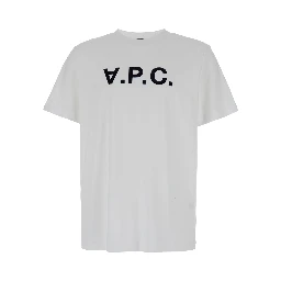 White Oversized T-Shirt with APC Print in Cotton WOman