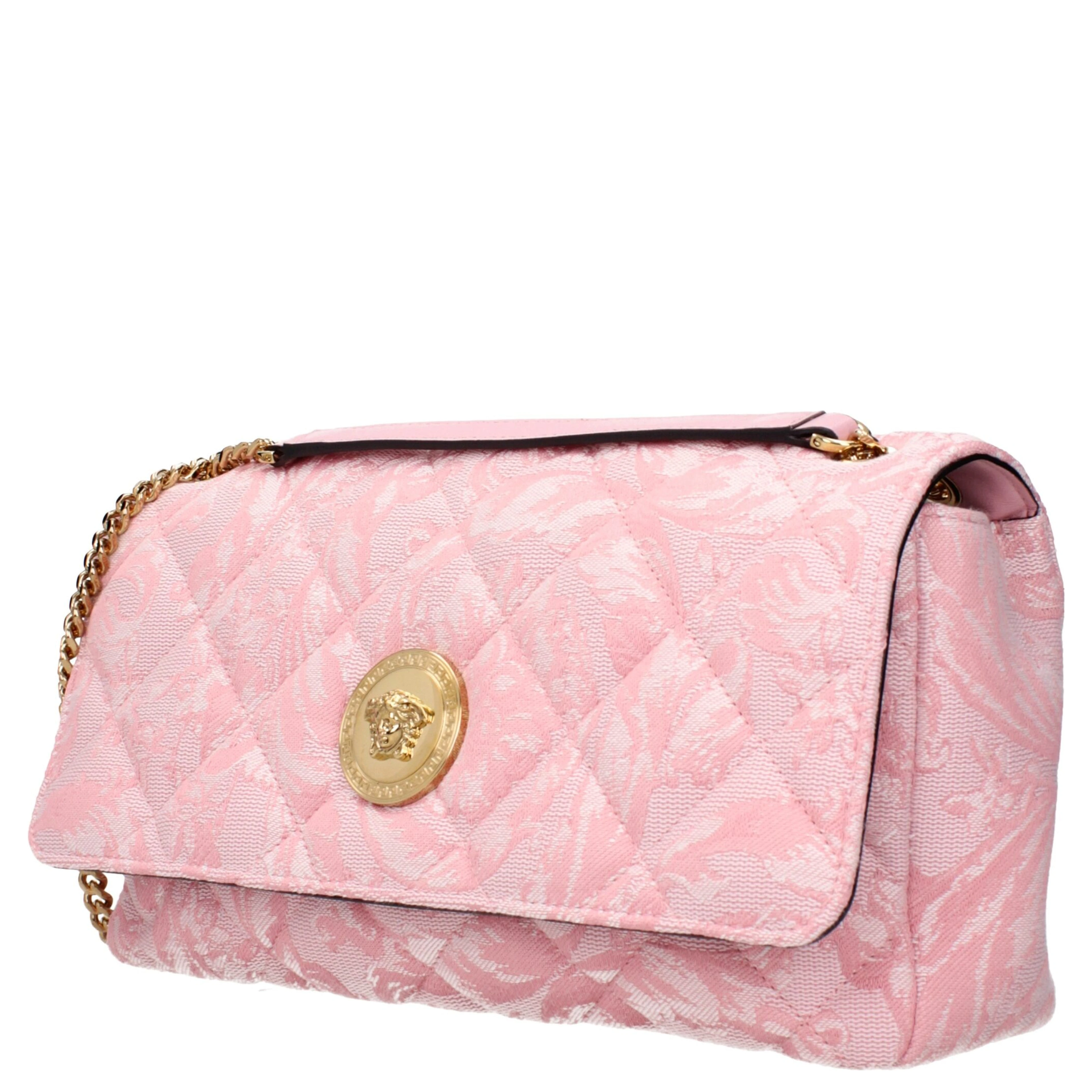 Pink Fabric Shoulder Bag