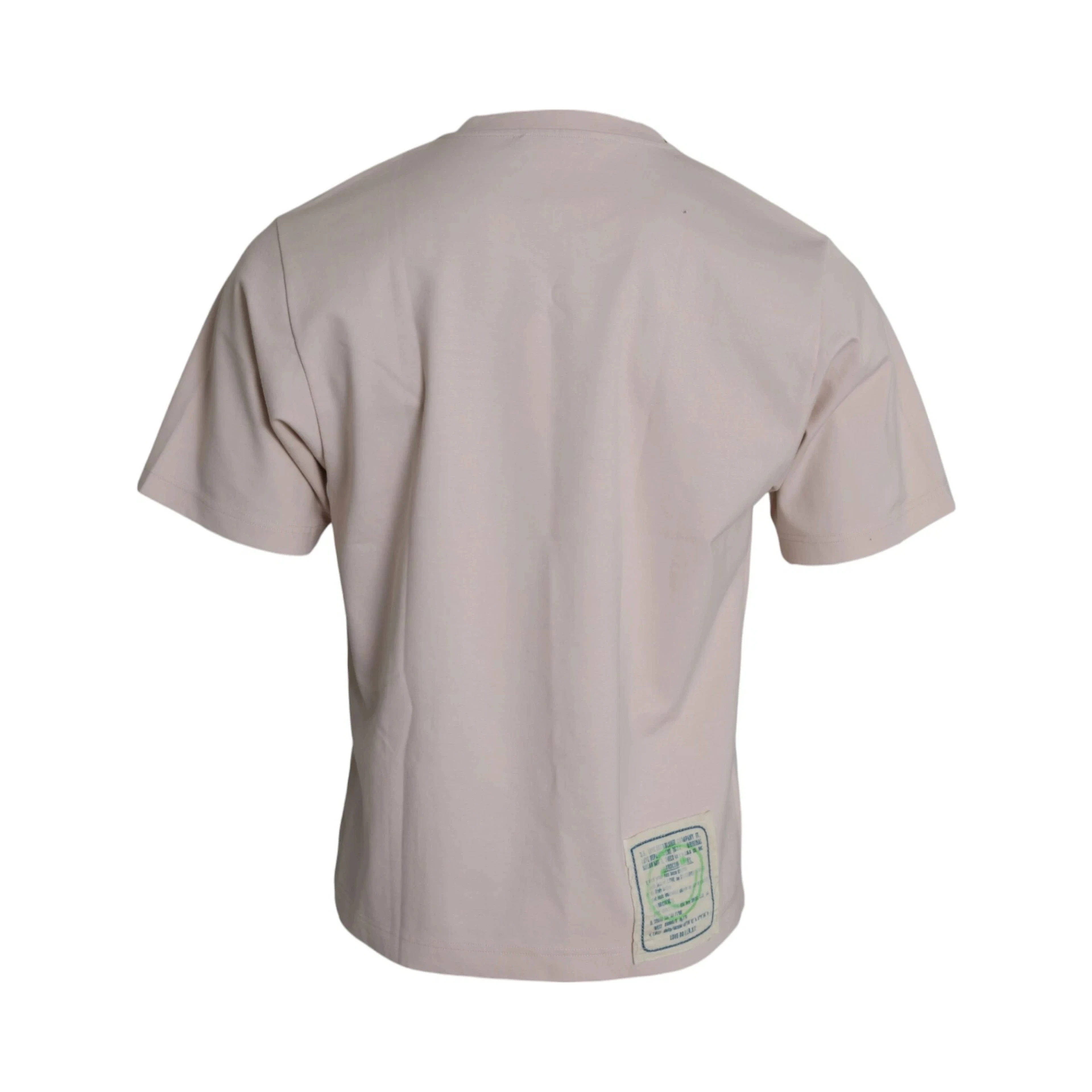 Beige Cosmic Love Cotton Crew Neck T-shirt