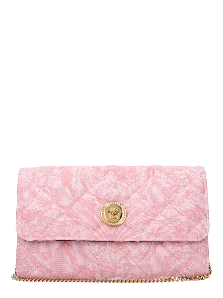 Pink Fabric Clutch Bag