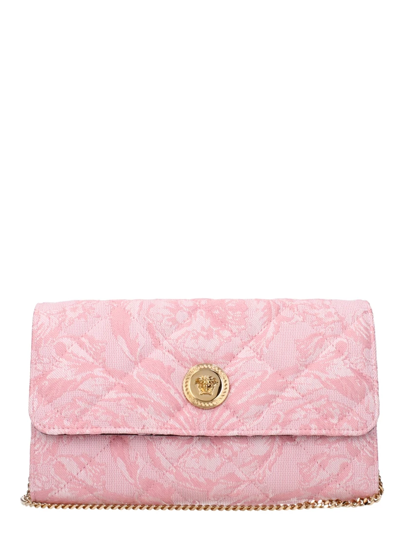Pink Fabric Clutch Bag