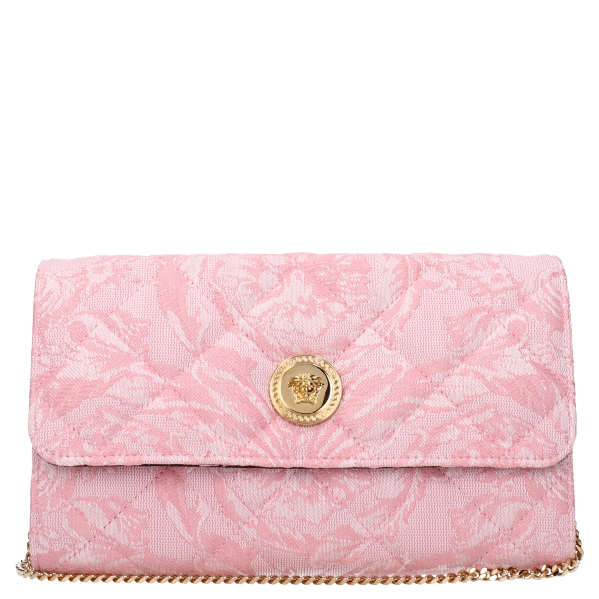 Pink Fabric Clutch Bag