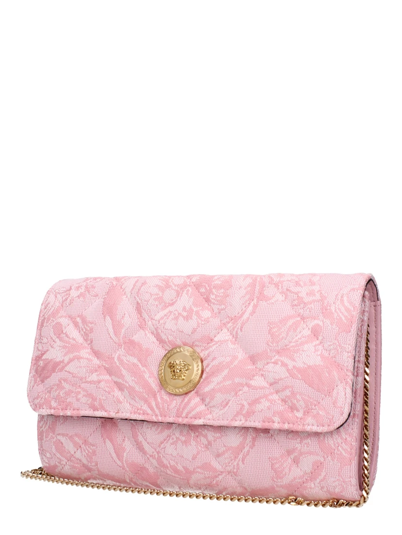 Pink Fabric Clutch Bag